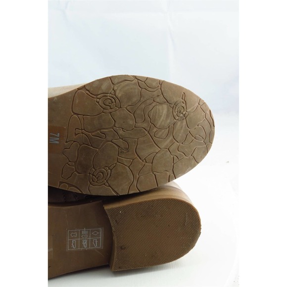 Zoe & Luca Boot Sz 7 M Mid-Calf Boots Round Toe Beige Leather Women - Picture 8 of 8